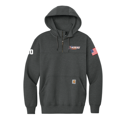 Nassau Lacrosse Carhartt® Rain Defender® Paxton Heavyweight Hooded Zip Mock Sweatshirt - CT100617