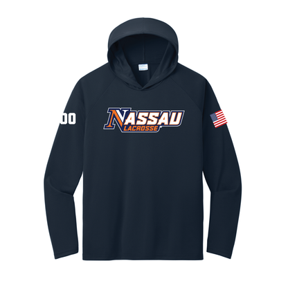 Nassau Lacrosse Port & Co® Performance Pullover Hooded Tee - PC380H