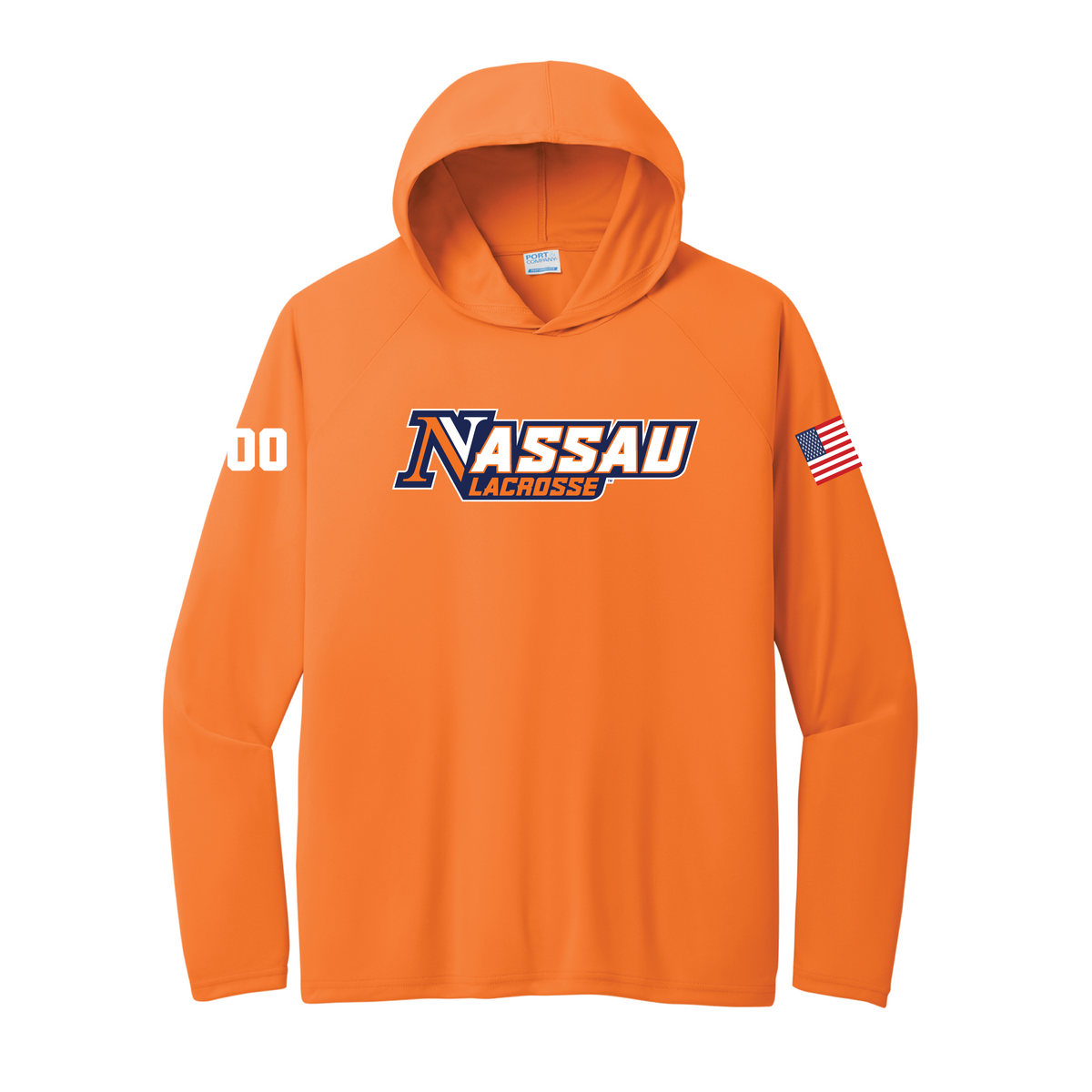 Nassau Lacrosse Port & Co® Performance Pullover Hooded Tee - PC380H